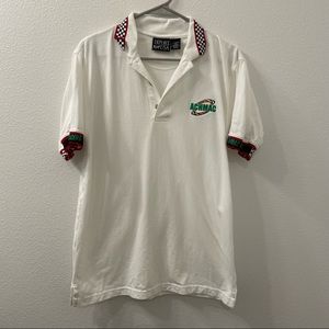 Achmac polo racing shirt white small